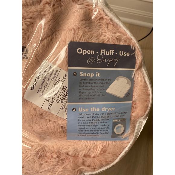 Intelligent Design Polyester Back Solid Shaggy Long Faux Comforter Set Id10-1825 - Picture 7 of 7